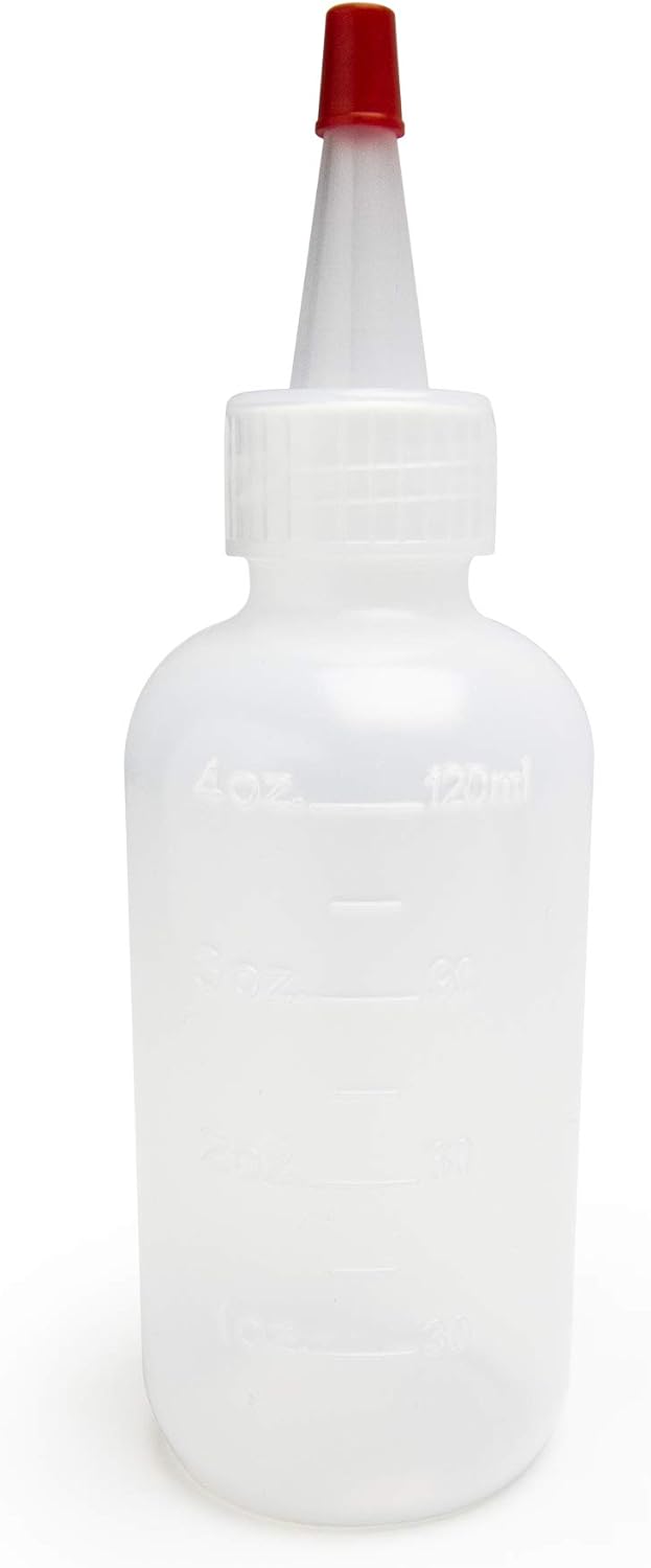 4oz Squeeze Bottle -Red Cap